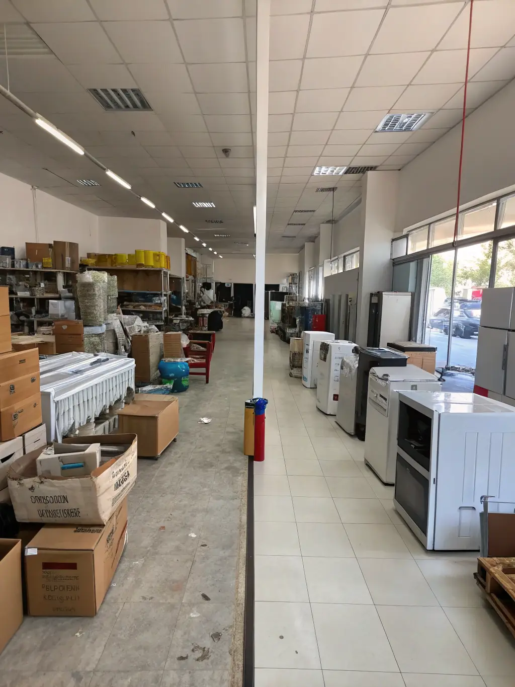 A split-screen image showing a chaotic renovation project on one side and a well-organized, successful project managed with Smart Tradie on the other.