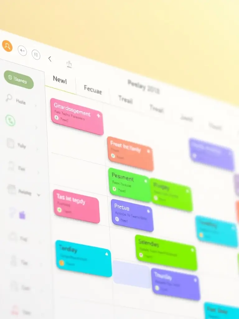A digital calendar interface displaying a project schedule with tasks, deadlines, and assigned tradies, emphasizing the scheduling feature of Smart Tradie.